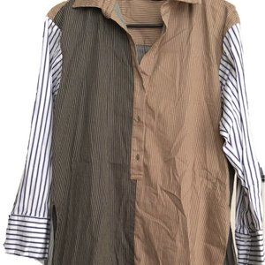 Zara Woman Hi Low Striped Blouse Small
